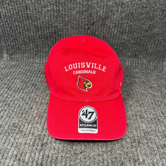 NEW 47 Brand Louisville Cardinals Adjustable Baseball Cap Hat Red OSFA - Picture 1 of 5